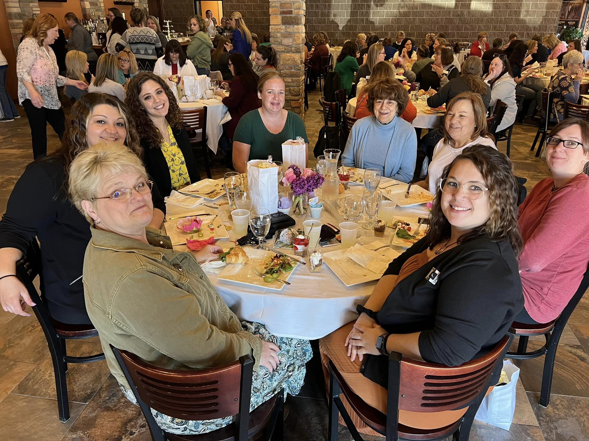 Group eating lunch